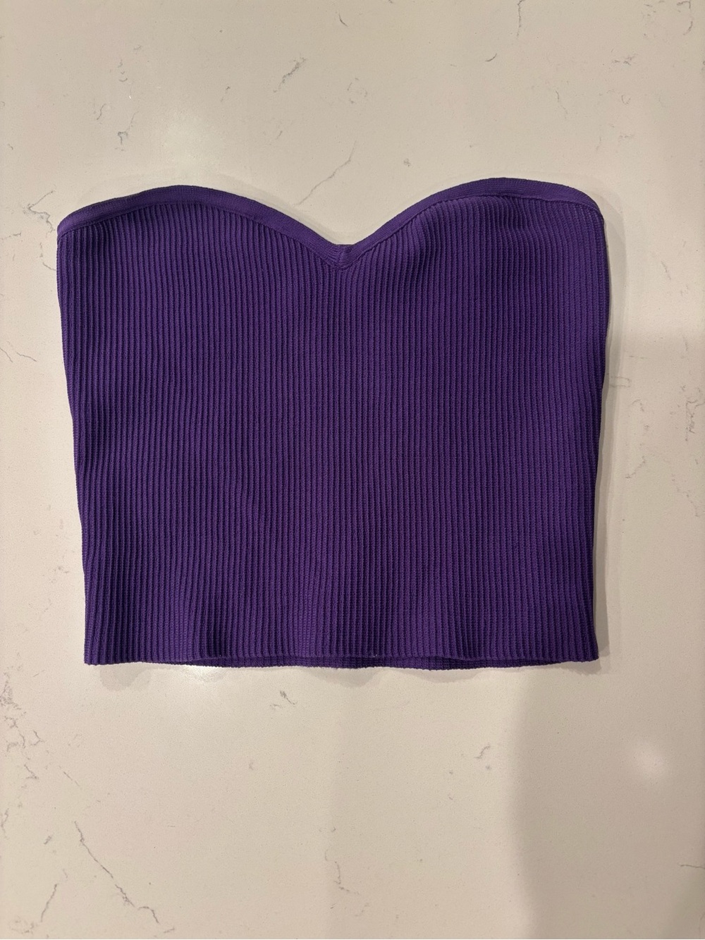 Aritzia Babaton Sculpt Knit Sweetheart Tube Top Purple M